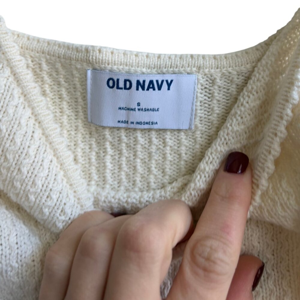 Old Navy Women’s Cream Sweater-Knit Tank Top, Size Small, 100% Cotton, Soft! - Picture 3 of 7